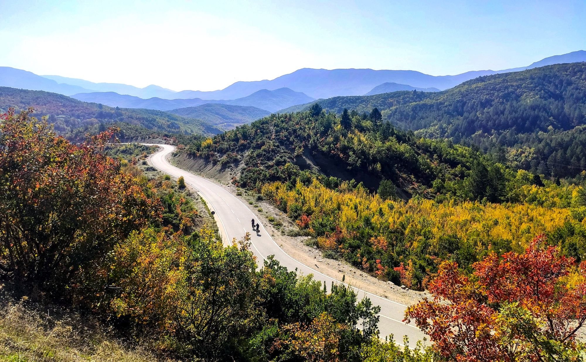 Cycling through Albania's Vjosa Valley. Photo: Zbulo! Discover Albania.