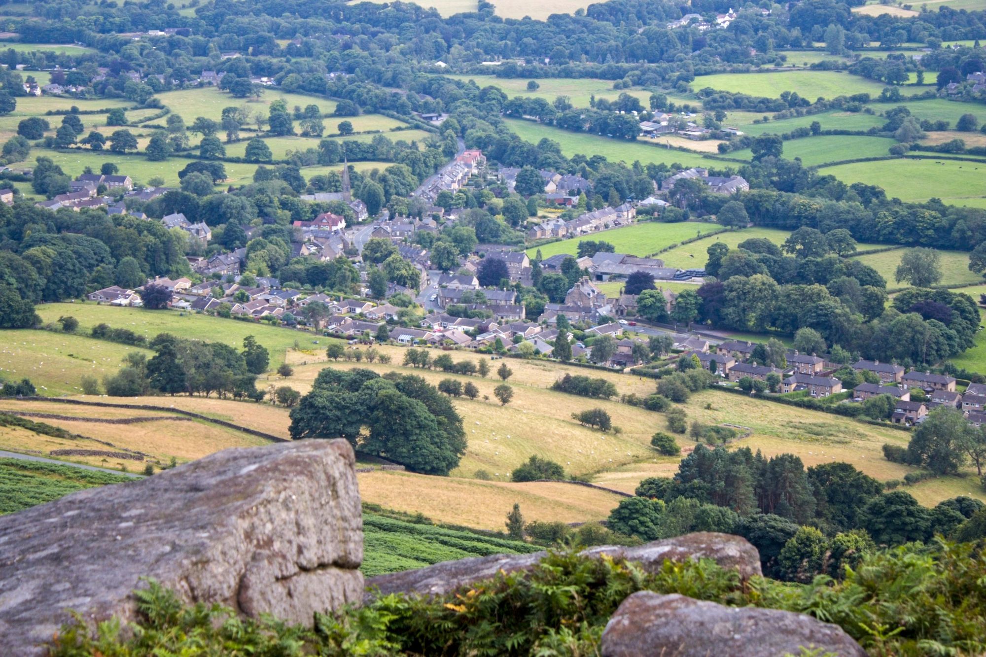 A scenic view over the town of Bamford. Photo: Getty