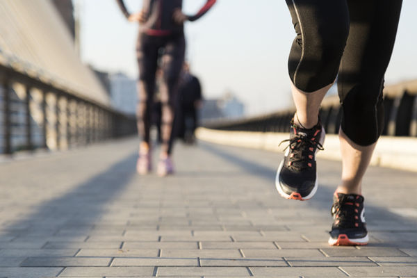 close up woman running