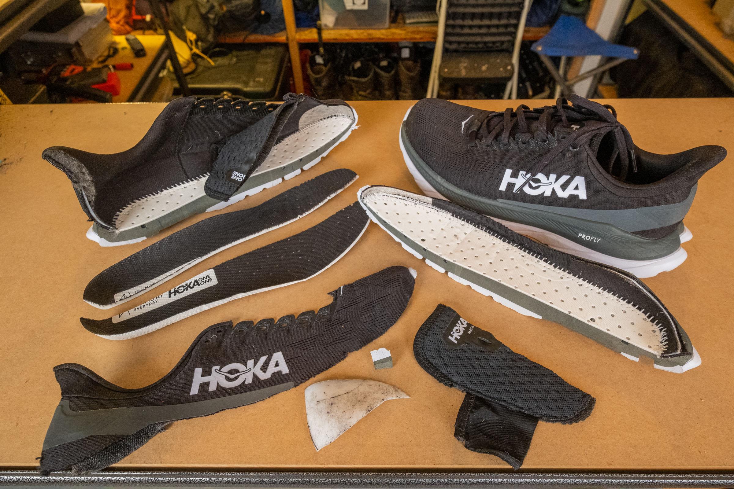 Hoka Mach 4 cut apart